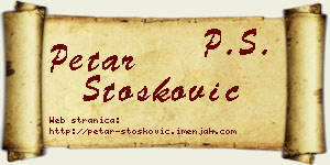 Petar Stošković vizit kartica